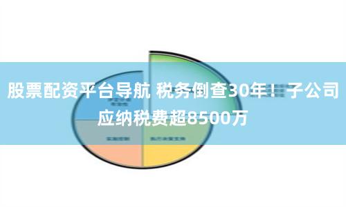 股票配资平台导航 税务倒查30年！子公司应纳税费超8500万